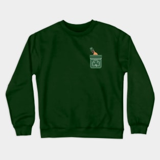 Belgian Malinois in Shamrock Saint Patrick's Day Pocket Crewneck Sweatshirt